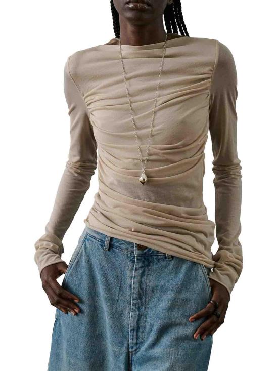 26SS 쉐르 반팔 티셔츠 TSH0135GAIAECR3425W Nude Neutrals - SOEUR