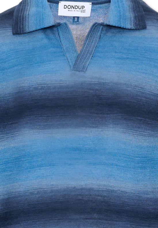 26SS [키즈] 돈답 폴로 셔츠 DMMA038 C FL108 4005 BLUE - DONDUP