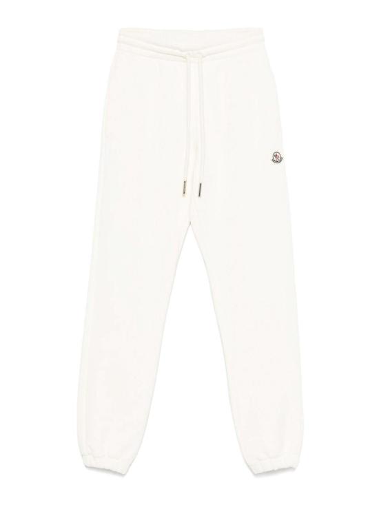  몽클레어 로고 패치 코튼 스웨트팬츠 8H0000689B0Q034 White