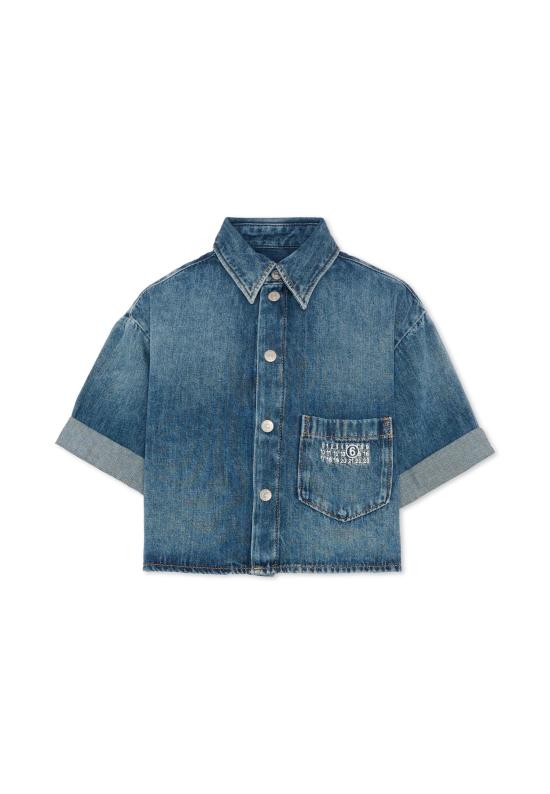 26SS [키즈] MM6 메종마르지엘라 셔츠 M60763 MM07A M601 DENIM