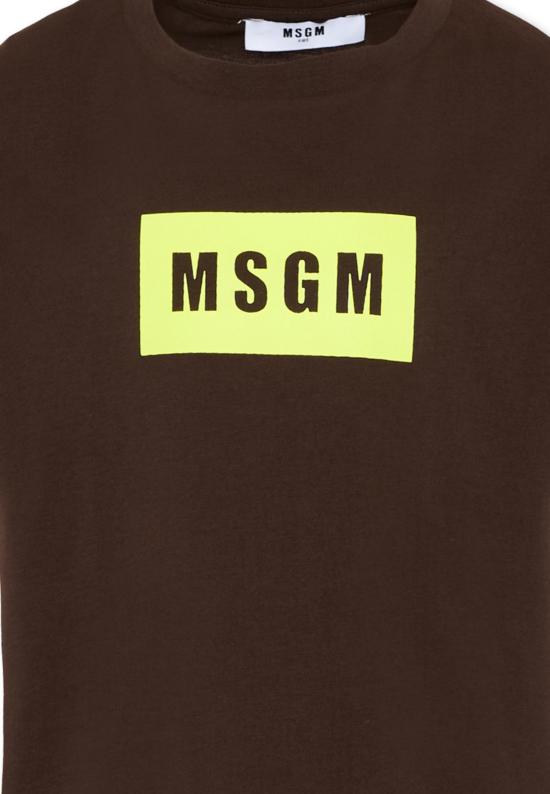 26SS [키즈] 엠에스지엠 티셔츠 S6MSJUTH005 943 BROWN - MSGM