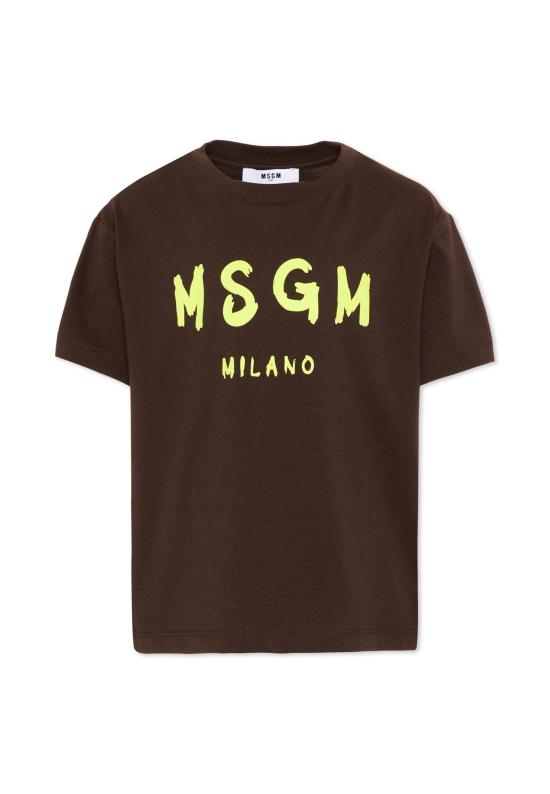 26SS [키즈] 엠에스지엠 티셔츠 S6MSJUTH001 943 BROWN