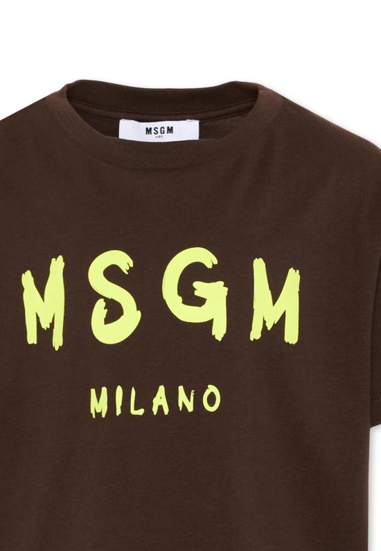 26SS [키즈] 엠에스지엠 티셔츠 S6MSJUTH001 943 BROWN - MSGM