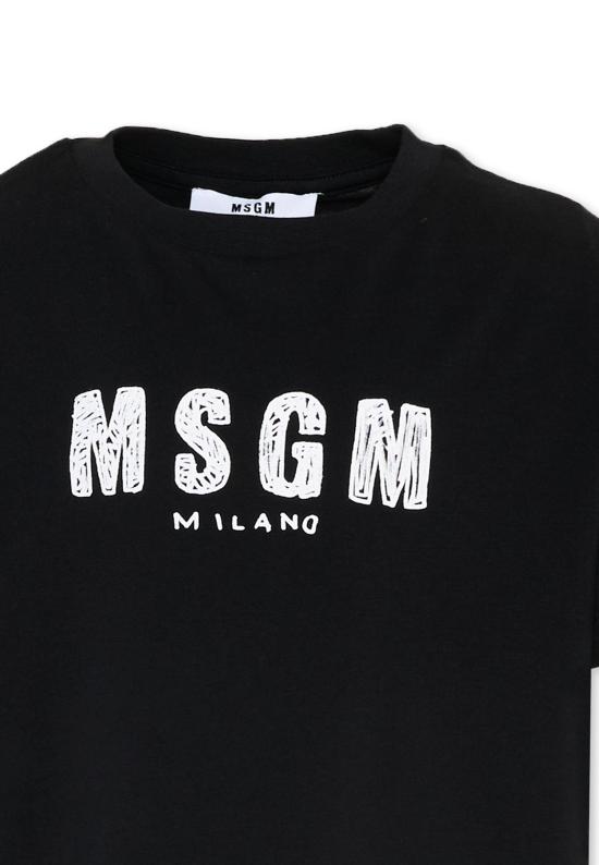 26SS [키즈] 엠에스지엠 티셔츠 S6MSJUTH004 110 BLACK - MSGM