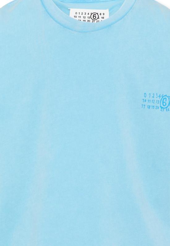 26SS [키즈] MM6 메종마르지엘라 티셔츠 M60985 MM07Q M6809 LIGHT BLUE - MM6 MAISON MARGIELA