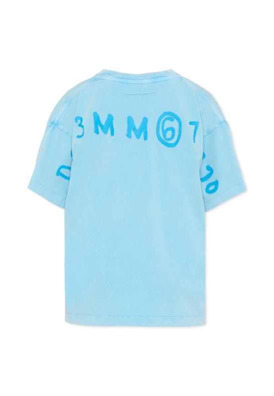 26SS [키즈] MM6 메종마르지엘라 티셔츠 M60985 MM07Q M6809 LIGHT BLUE - MM6 MAISON MARGIELA