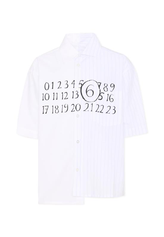 26SS [키즈] MM6 메종마르지엘라 셔츠 M60947 MM07H M6C44 WHITE