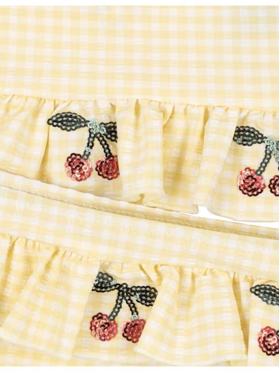 26SS [키즈] 콩제 슬래드 원피스 수영복 KS104785K BANANAALMONDCHECK YELLOW - KONGES SLOEJD