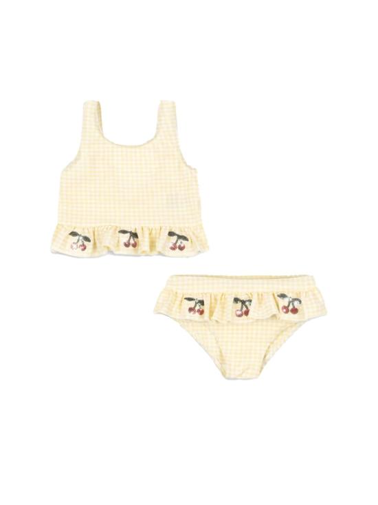 26SS [키즈] 콩제 슬래드 원피스 수영복 KS104785K BANANAALMONDCHECK YELLOW