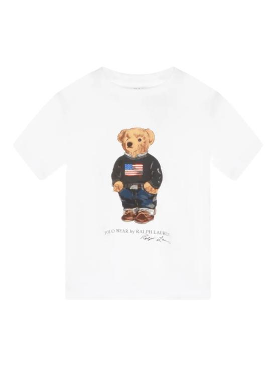 26SS [키즈] 폴로 랄프로렌 티셔츠 323 P00508 001 WHITE CORE BEAR