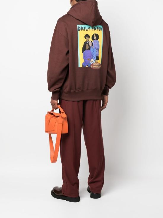  데일리 페이퍼 후드 티셔츠 2223057 CHOCOLATEBROWN Brown - DAILY PAPER