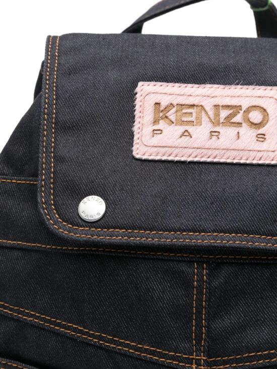 26SS 겐조 Five Pockets 백팩 FG58SA413F23 76 FAKE DENIM NAVY BLUE - KENZO