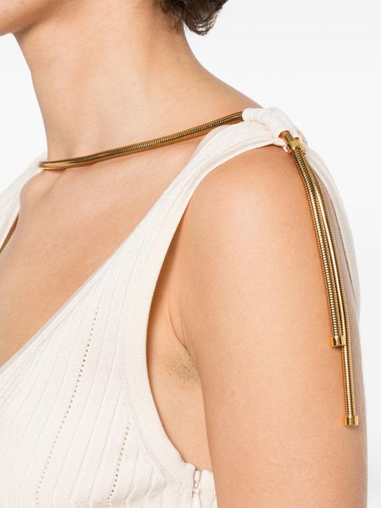 26SS 엘리자베타프랜치 롱 원피스 AM18S61E2 193 White - ELISABETTA FRANCHI