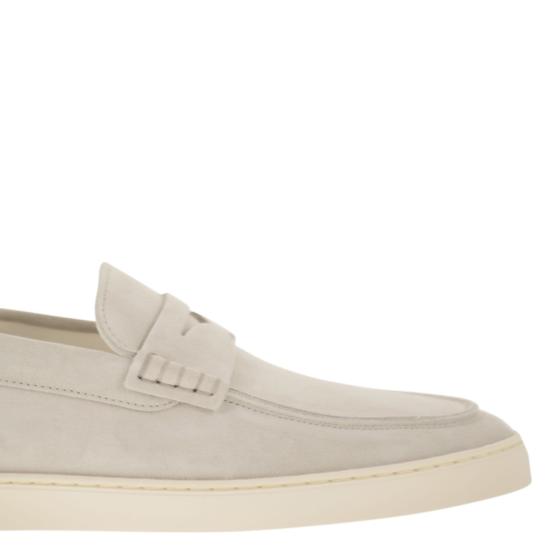 26SS 브루넬로 쿠치넬리 스웨이드 로퍼 스니커즈 MZUSOLP312 ICE - BRUNELLO CUCINELLI