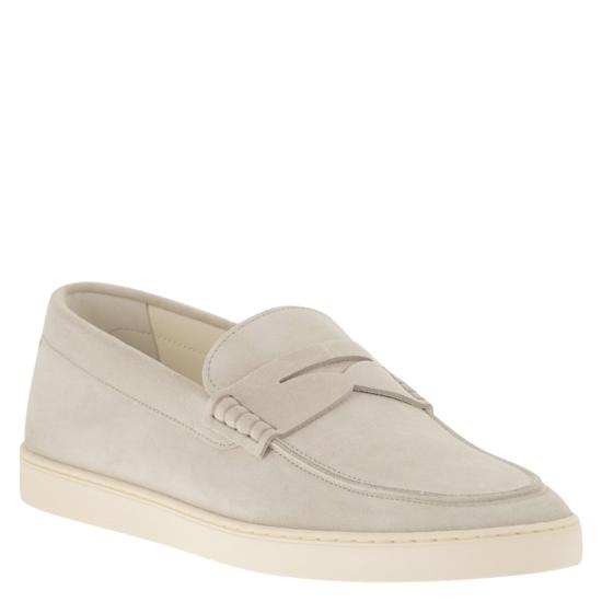 26SS 브루넬로 쿠치넬리 스웨이드 로퍼 스니커즈 MZUSOLP312 ICE - BRUNELLO CUCINELLI