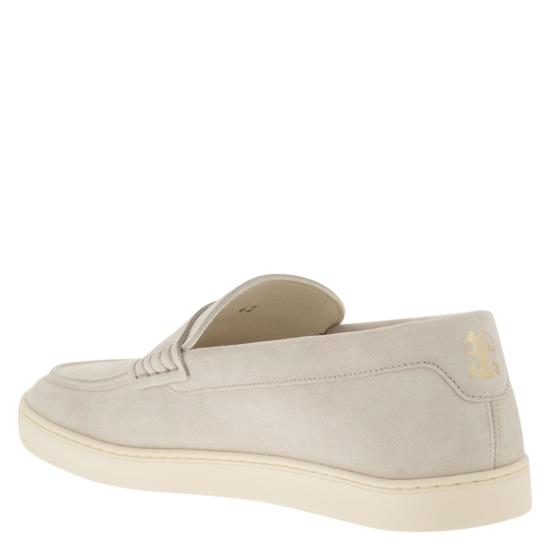 26SS 브루넬로 쿠치넬리 스웨이드 로퍼 스니커즈 MZUSOLP312 ICE - BRUNELLO CUCINELLI