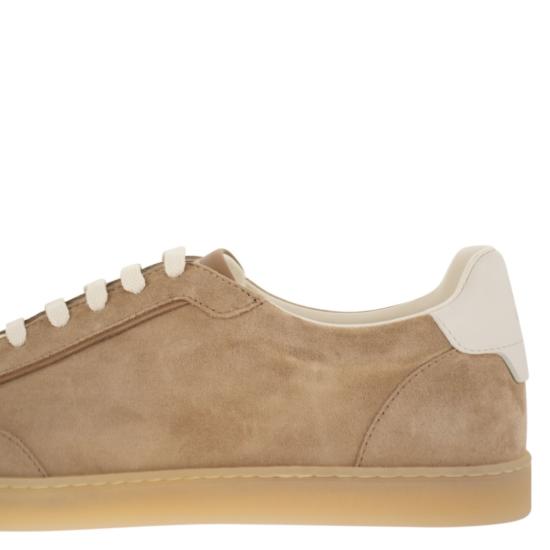26SS 브루넬로 쿠치넬리 스웨이드 스니커즈 MZUMGLJ336 BEIGE - BRUNELLO CUCINELLI