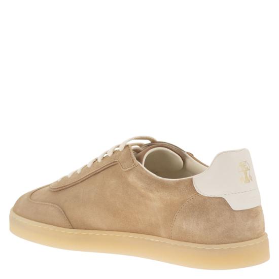 26SS 브루넬로 쿠치넬리 스웨이드 스니커즈 MZUMGLJ336 BEIGE - BRUNELLO CUCINELLI