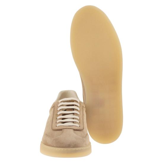 26SS 브루넬로 쿠치넬리 스웨이드 스니커즈 MZUMGLJ336 BEIGE - BRUNELLO CUCINELLI