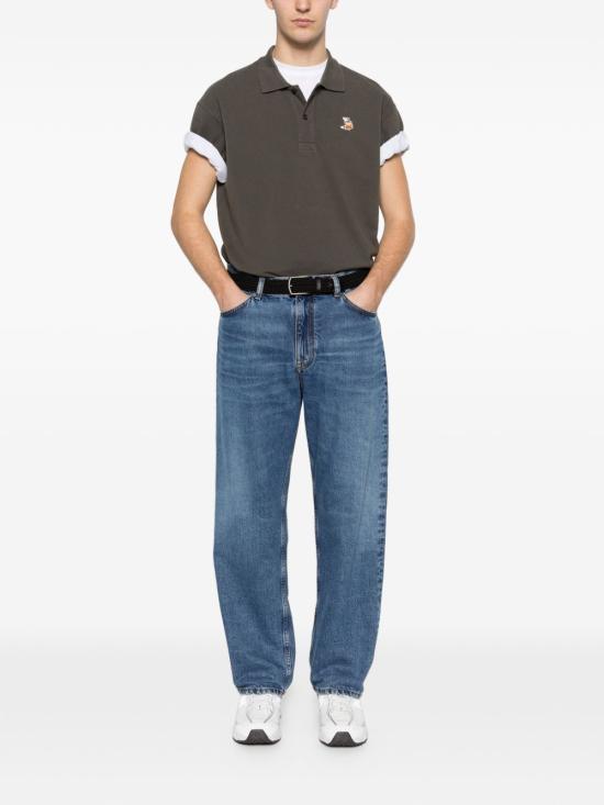 26SS 메종키츠네 폴로 티셔츠 QM00201 KP00010453 Brown - MAISON KITSUNE