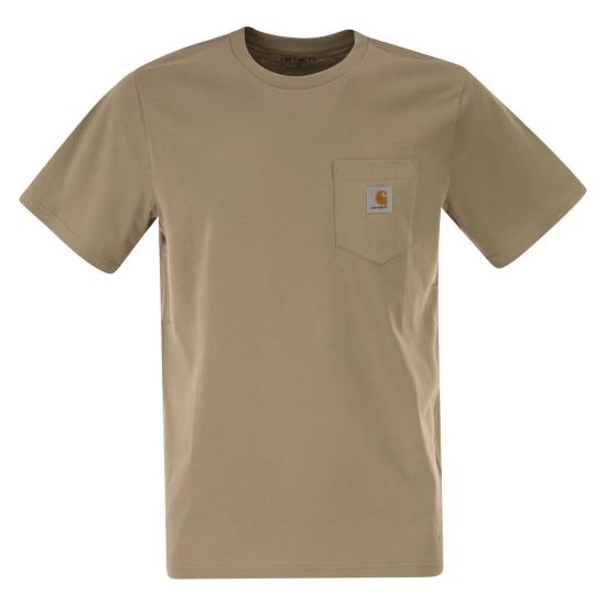  칼하트 숏슬리브 포켓 티셔츠 I030434 BEIGE