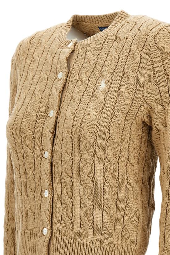 26SS 폴로 랄프로렌 폴로 자수 케이블 니트 가디건 211971868502VINTAGEKHAKI Brown - POLO RALPH LAUREN