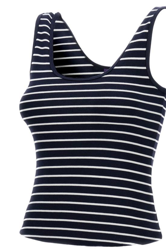 26SS 랄프 로렌 민소매 티셔츠 290P09825001NAVYCREAM Blue - RALPH LAUREN