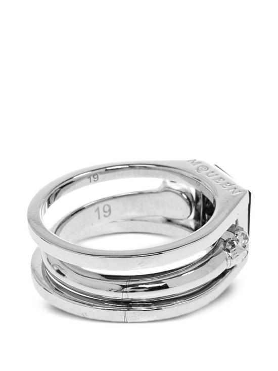 26SS 알렉산더 맥퀸 반지 854604J161B1112 PALLADIUM DOM - ALEXANDER MCQUEEN