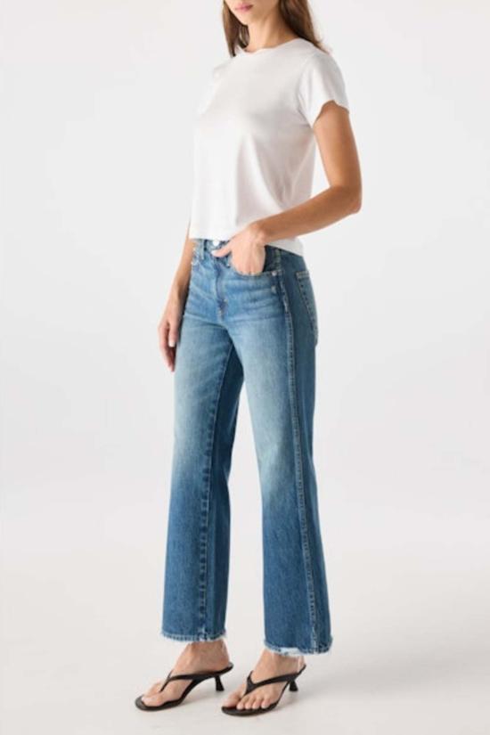  아모 데님 데님 팬츠 로비 킥 플레어 진 럴 - AMO DENIM