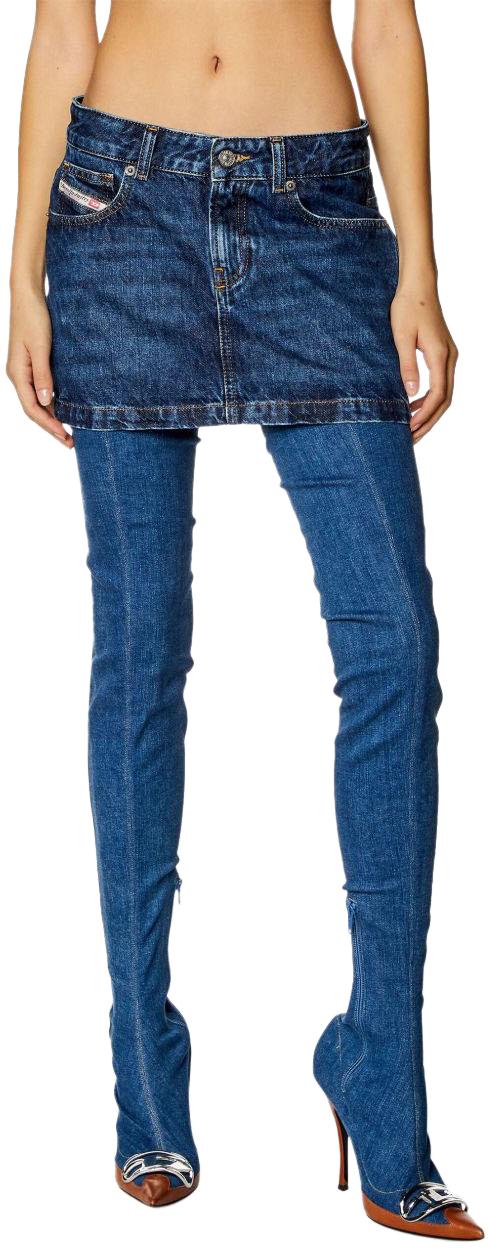 26SS 디젤 숏 스커트 A0493509I2701 BLUE - DIESEL