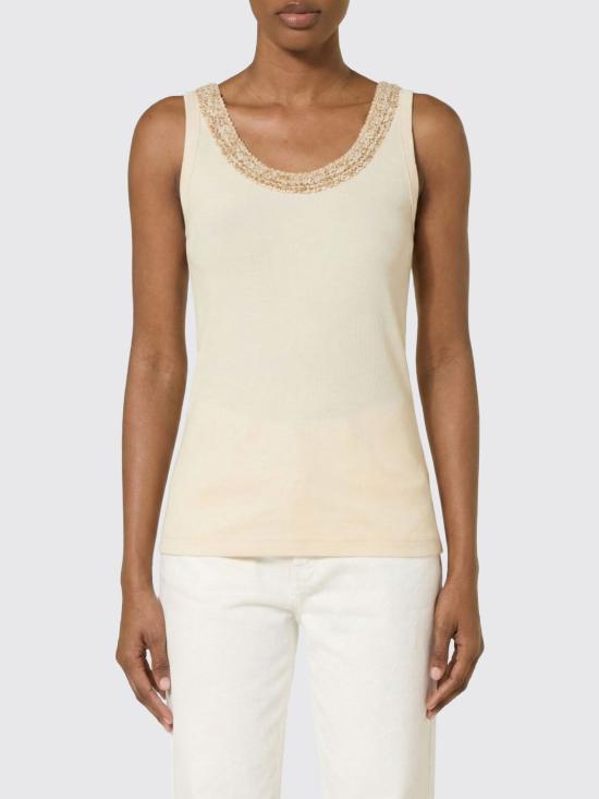 26SS 파비아나 필리피 민소매 티셔츠 JED266F602L918 0145 Butter