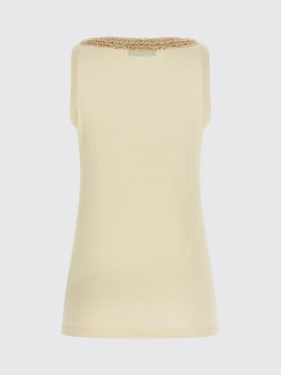 26SS 파비아나 필리피 민소매 티셔츠 JED266F602L918 0145 Butter - FABIANA FILIPPI