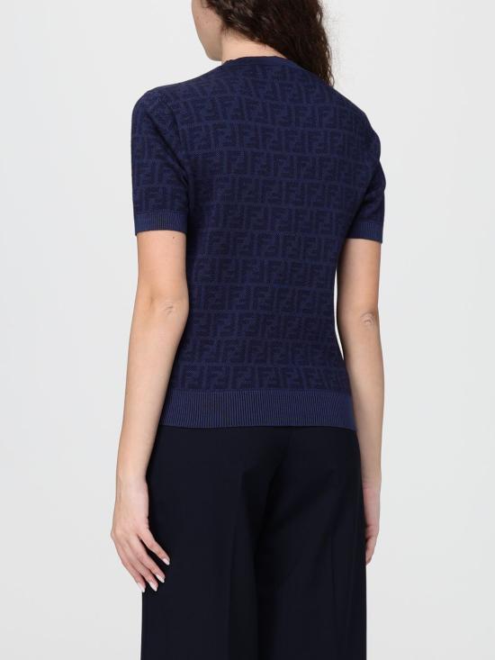 26SS 펜디 FF 울 실크 스웨터 FZXE50AYM1 F1UKI Blue - FENDI