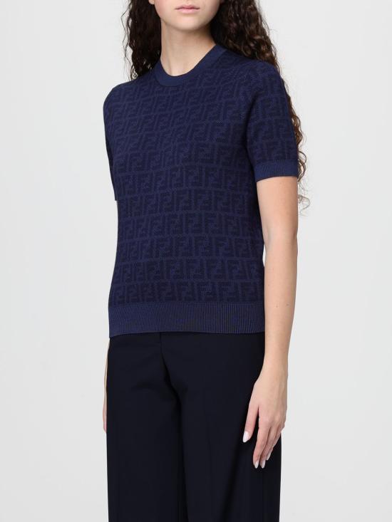 26SS 펜디 FF 울 실크 스웨터 FZXE50AYM1 F1UKI Blue - FENDI