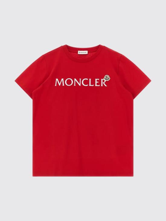 26SS [키즈] 몽클레어 티셔츠 8C0001089AFV 455 Red