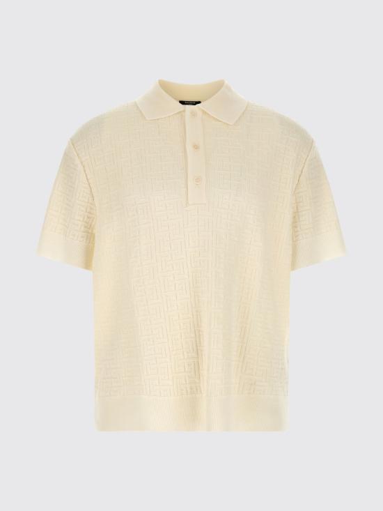 26SS 발망 폴로 티셔츠 GH1GB044KI03 0KA White - BALMAIN
