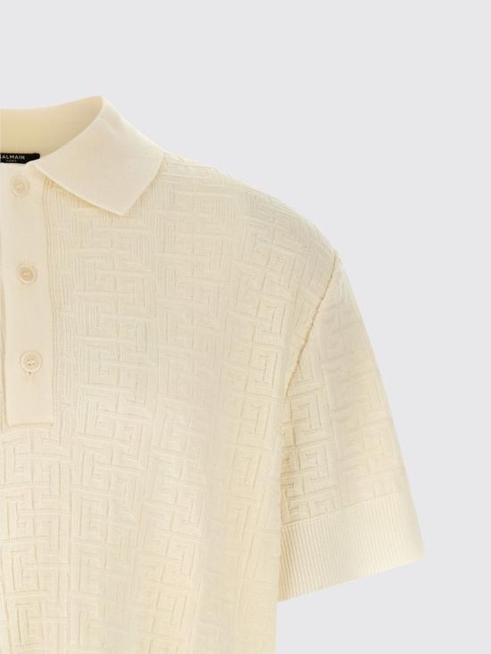 26SS 발망 폴로 티셔츠 GH1GB044KI03 0KA White - BALMAIN