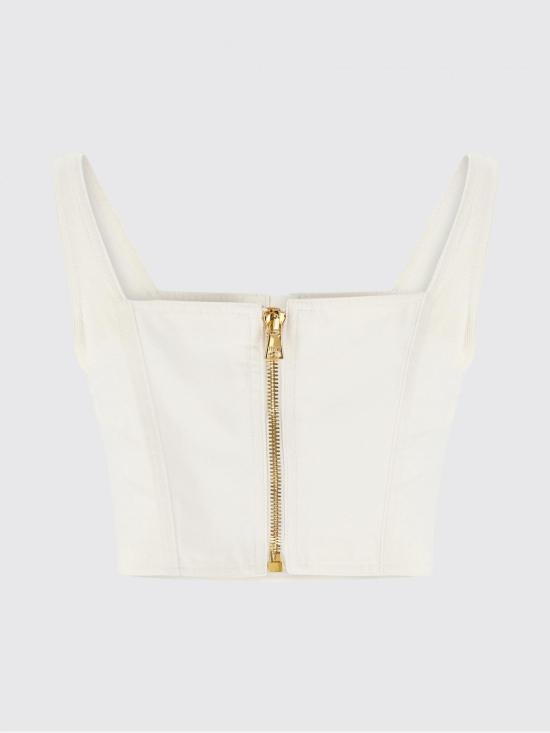 26SS 발망 민소매 티셔츠 GF1AD214DG14 0FC White - BALMAIN