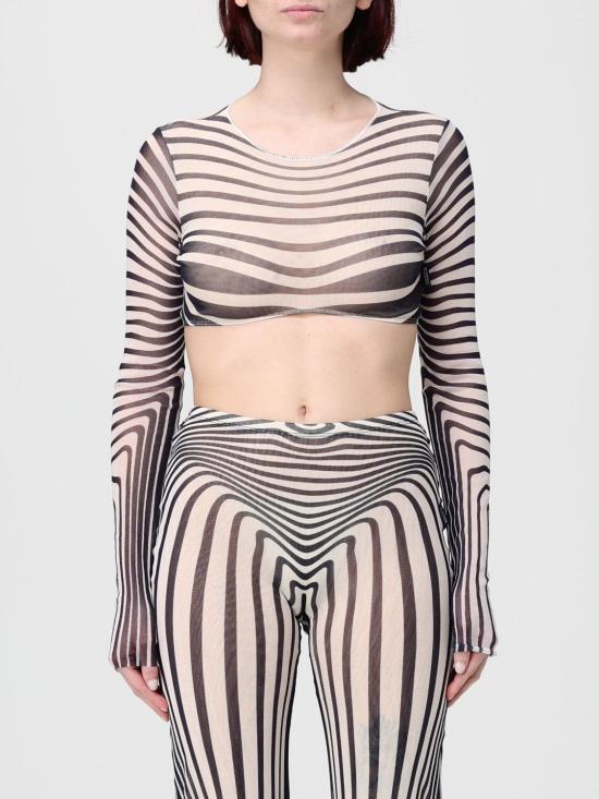 26SS 장 폴 고티에 긴팔 티셔츠 2601WTO447M019P 0359 Ecru