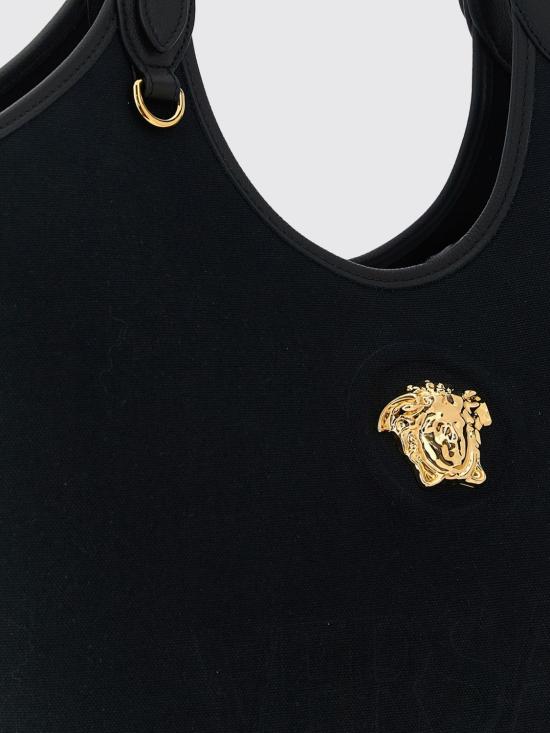 26SS 베르사체 라 메두사 캔버스 토트백 10222101A03095 1B00V Black - VERSACE