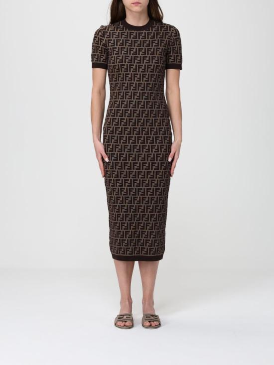 26SS 펜디 롱 원피스 FZDD54ASJT F0GGE Brown