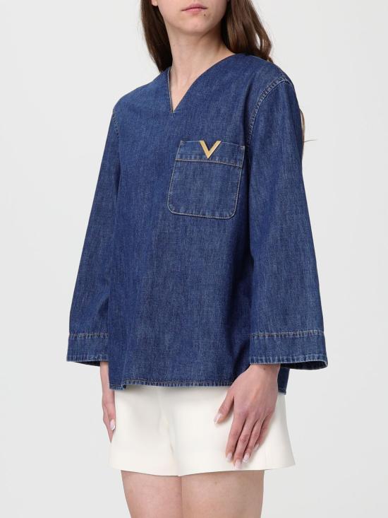 26SS 발렌티노 가라바니 데님 셔츠 BDB03L9YA 558 Blue - VALENTINO GARAVANI