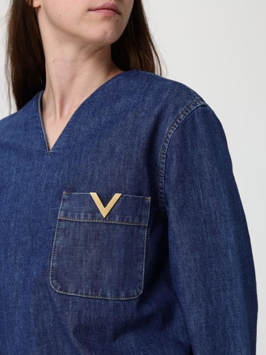 26SS 발렌티노 가라바니 데님 셔츠 BDB03L9YA 558 Blue - VALENTINO GARAVANI