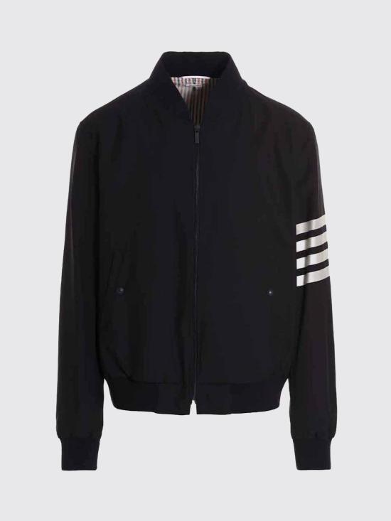 26SS 톰브라운 플레인 위브 4바 니트 립 블루종 MJO030A06146 415 Blue - THOM BROWNE