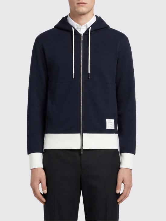 26SS 톰브라운 4바 저지 집업 후디 MJT517A03037 415 Blue