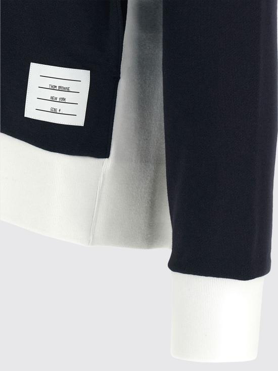 26SS 톰브라운 4바 저지 집업 후디 MJT517A03037 415 Blue - THOM BROWNE