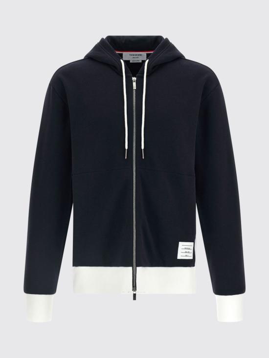 26SS 톰브라운 4바 저지 집업 후디 MJT517A03037 415 Blue - THOM BROWNE