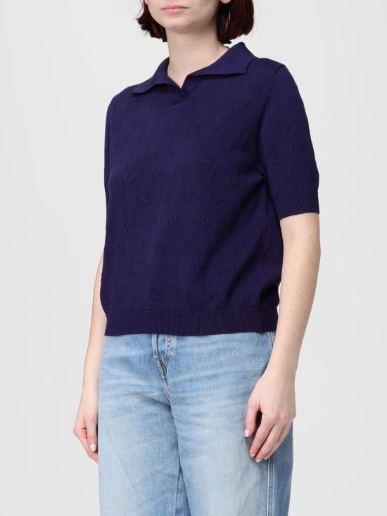 26SS 구찌 폴로 티셔츠 856203XKFCO 4522 Blue - GUCCI