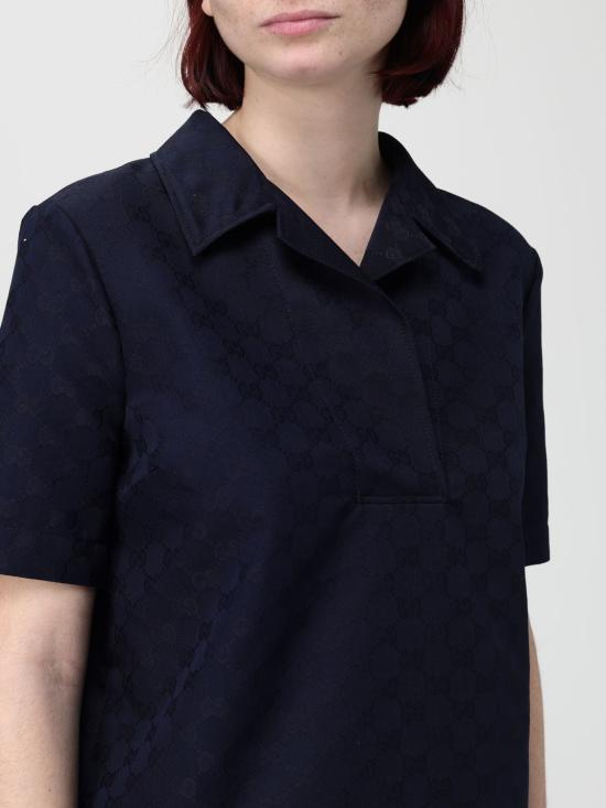 26SS 구찌 폴로 티셔츠 851981ZAQXT 4474 Blue - GUCCI