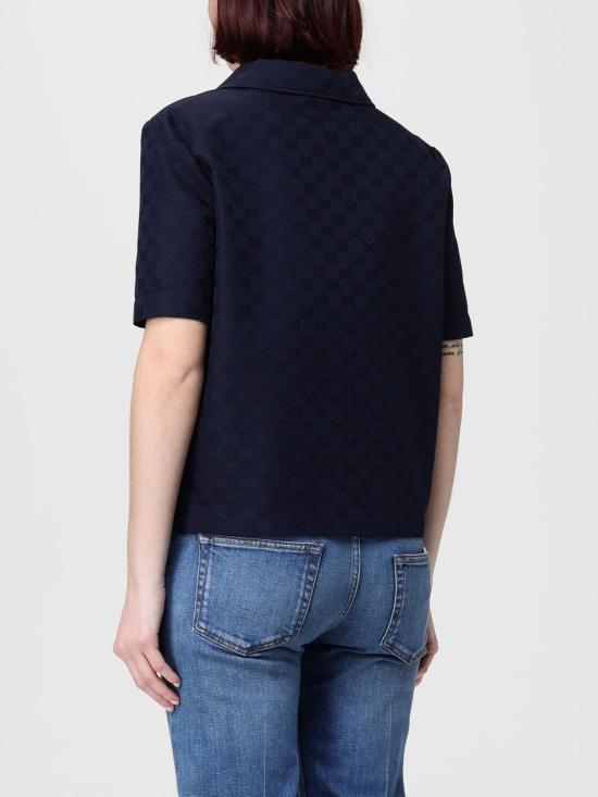 26SS 구찌 폴로 티셔츠 851981ZAQXT 4474 Blue - GUCCI